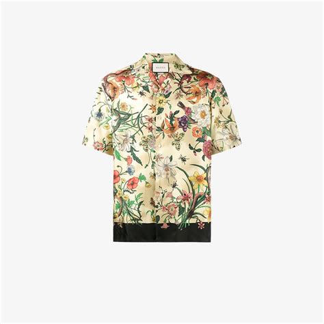 gucci floral shirt|gucci flower print.